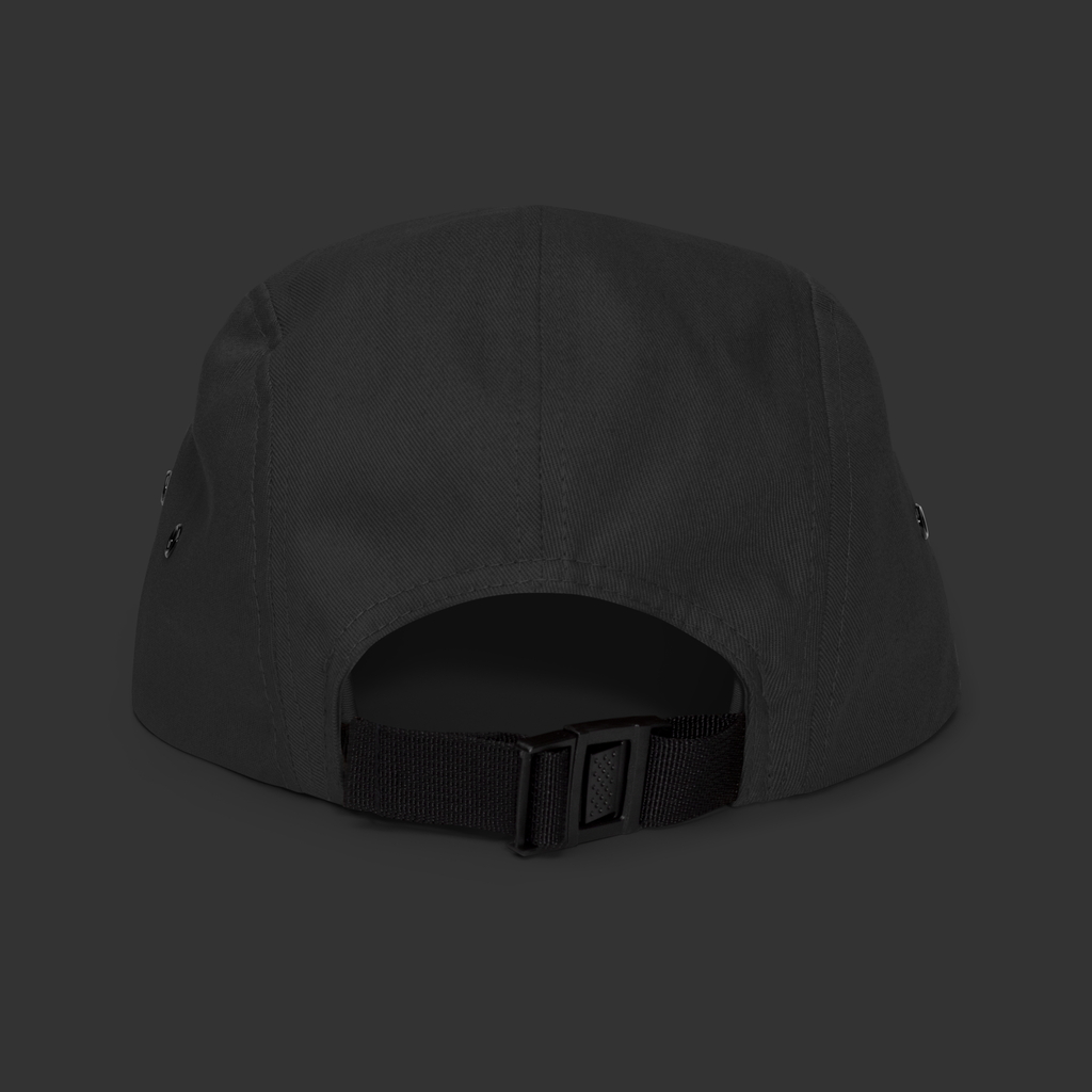 5 Panel Guild Issue Cross Cap — Black